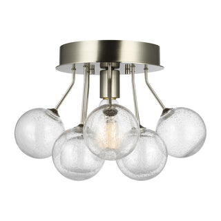 Buy brushed-nickel Bronzeville Outdoor (Damp) Semi Flush Mount Light by Visual Comfort Studio