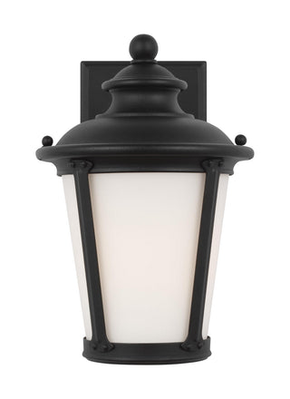 Buy black-with-etched-white-inside-glass Cape May Outdoor (Wet) Wall Lantern by Generation Lighting