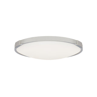 Buy chrome-with-frosted-glass-diffuser-glass-and-white-shade Lance Outdoor (Damp) Flush Mount Ceiling Light by Visual Comfort Modern