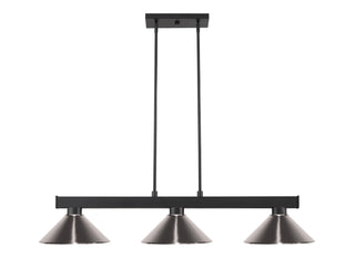 Buy matte-black-with-brushed-nickel-glass Cobalt Billiard by Z-Lite