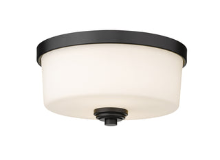 Buy matte-black Arlington Outdoor (Damp) Flush Mount Ceiling Light by Z-Lite