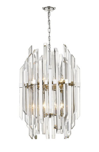 Buy polished-nickel-with-clear-glass-and-clear-shade Bova Chandelier by Z-Lite