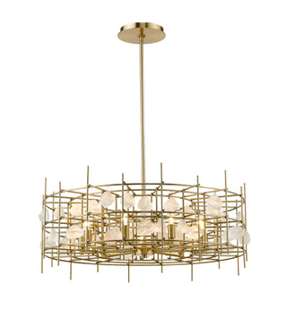 Buy aged-brass-with-aged-brass-glass Garroway Chandelier by Z-Lite