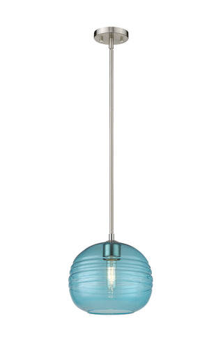 Buy brushed-nickel-with-blue-glass Harmony Pendant by Z-Lite