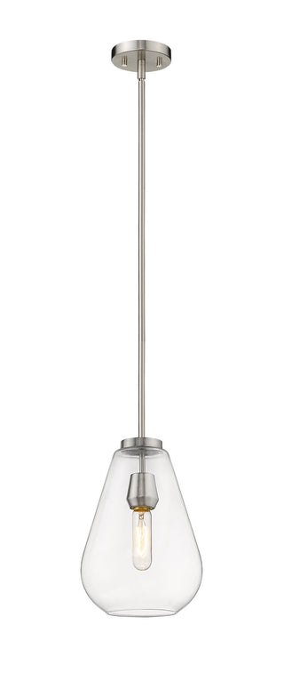 Buy brushed-nickel-with-clear-glass-and-clear-shade Ayra Pendant by Z-Lite