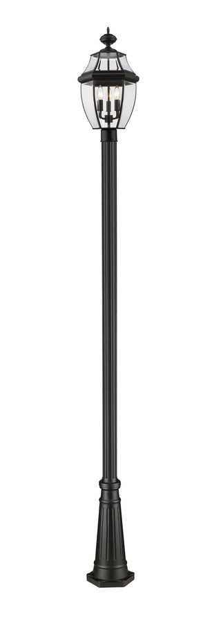 Buy black-with-clear-beveled-glass Westover Outdoor (Wet) Post Lantern by Z-Lite