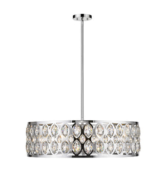 Buy chrome-with-chrome-glass Dealey Chandelier by Z-Lite