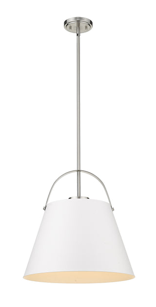 Buy matte-white-brushed-nickel-with-matte-white-glass Z-Studio Pendant by Z-Lite