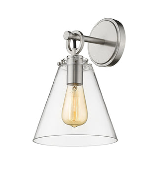 Buy brushed-nickel-with-clear-glass Harper Outdoor (Damp) Sconce by Z-Lite