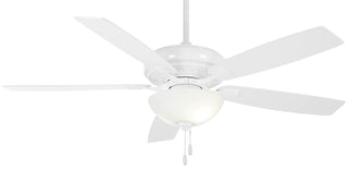 Buy white-finish-with-white-blades Watt II Ceiling Fan with Light by Minka Aire
