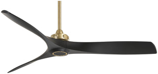 Buy soft-brass-with-coal-blades-finish-with-coal-blades Aviation Ceiling Fan by Minka Aire