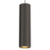 Aged Brass with Cylinder classic style pendant Glass and Black Shade