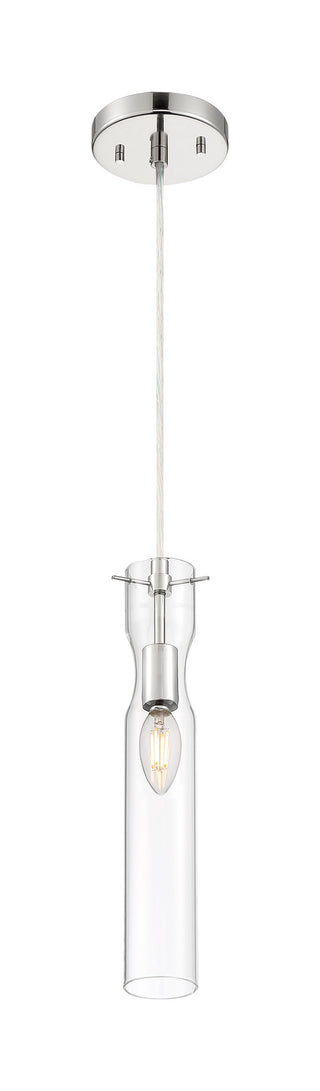 Buy polished-nickel-with-clear-glass Spyglass Pendant by Nuvo Lighting