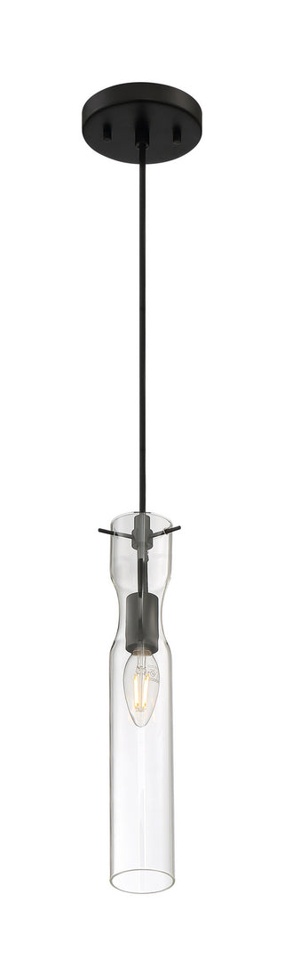 Buy black-with-clear-glass-and-clear-shade Spyglass Pendant by Nuvo Lighting