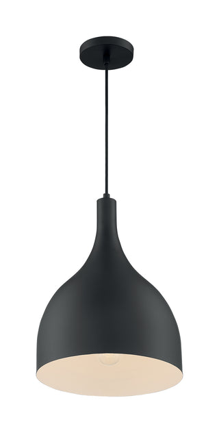 Buy matte-black-with-matte-black-glass Bellcap Pendant by Nuvo Lighting