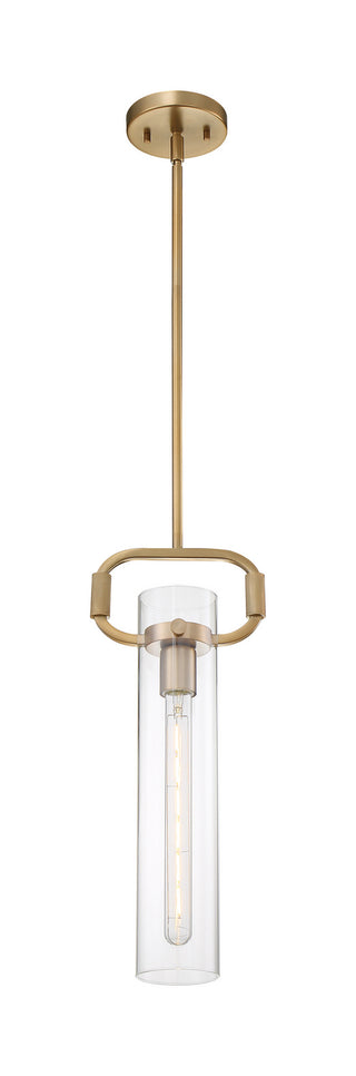 Buy burnished-brass-with-clear-glass-and-clear-shade Teresa Pendant by Nuvo Lighting