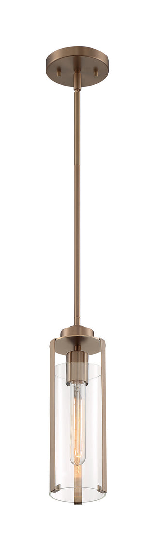 Buy burnished-brass-with-clear-glass-and-clear-shade Marina Pendant by Nuvo Lighting