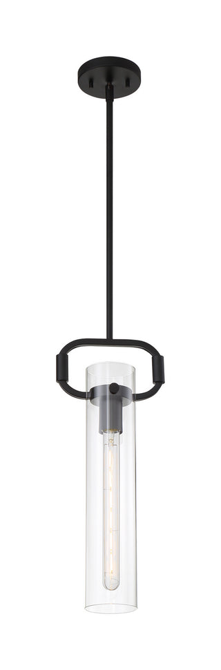 Buy matte-black-with-clear-glass-and-clear-shade Teresa Pendant by Nuvo Lighting