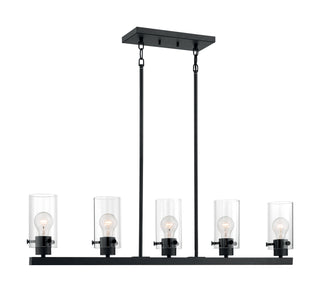 Buy matte-black-with-clear-glass Sommerset Pendant by Nuvo Lighting