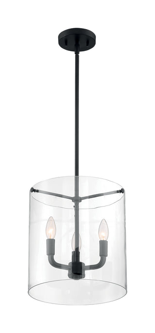 Buy matte-black-with-clear-glass-and-clear-shade Sommerset Pendant by Nuvo Lighting