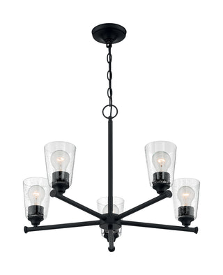 Buy matte-black Bransel Chandelier by Nuvo Lighting