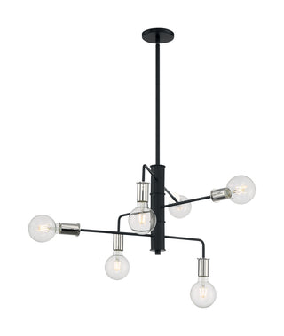 Buy black-polished-nickel-with-not-applicable-glass Ryder Chandelier by Nuvo Lighting