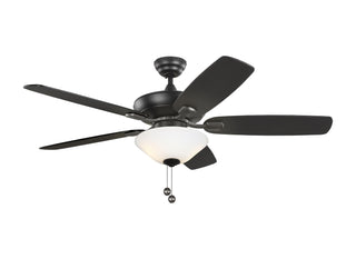 Buy midnight-black-finish-with-midnight-black-blades Colony Outdoor (Damp) Ceiling Fan with Light by Generation Lighting