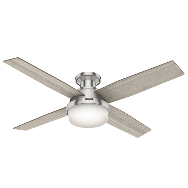 Dempsey Hugger Ceiling Fan with Light by Hunter