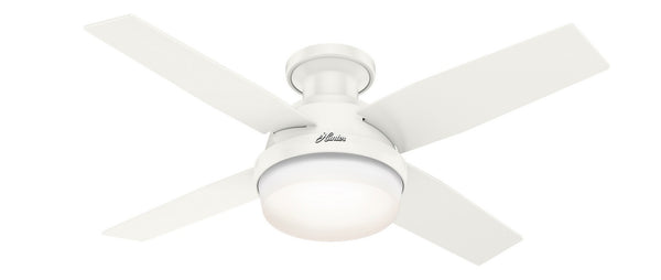 Dempsey Outdoor (Damp) Hugger Ceiling Fan with Light by Hunter