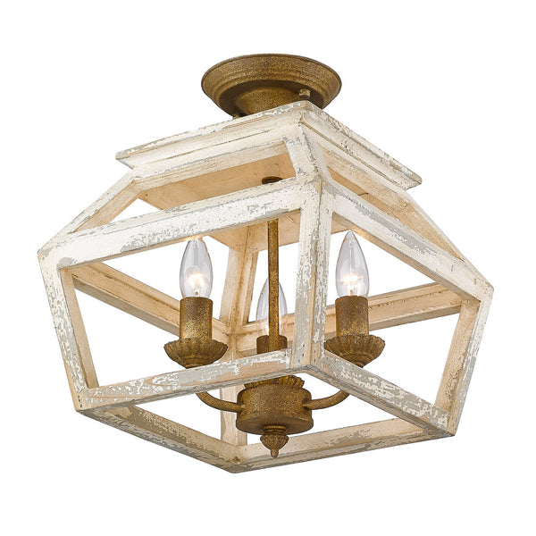 Haiden Outdoor (Damp) Semi-Flush Mount Ceiling Light by Golden