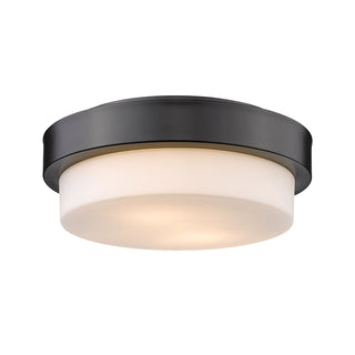 Buy matte-black-with-opal-glass-glass Morgon Outdoor (Damp) Flush Mount Ceiling Light by Golden