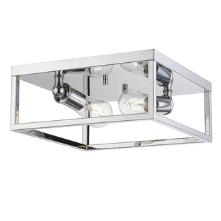 Buy chrome Wesson Outdoor (Damp) Flush Mount Light by Golden