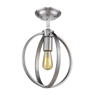 Buy pewter-with-no-shade-glass Colson Semi-Flush Mount Ceiling Light by Golden