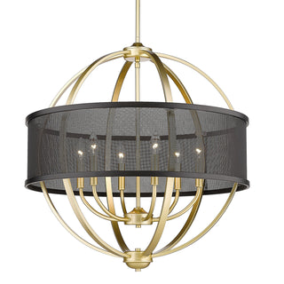 Buy olympic-gold-with-matte-black-glass Colson Chandelier by Golden