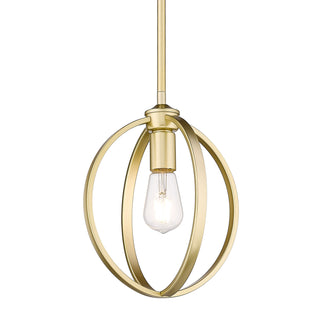 Buy olympic-gold-with-no-shade-glass Colson Outdoor (Damp) Mini Pendant by Golden