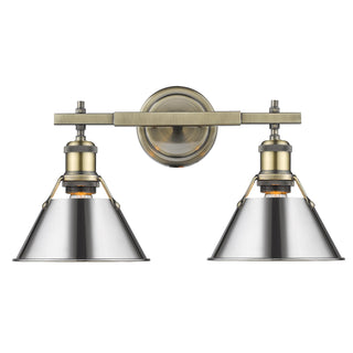 Buy aged-brass-with-chrome-glass Orwell Vanity by Golden