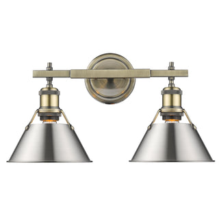 Buy aged-brass-with-pewter-glass Orwell Vanity by Golden