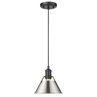 Buy matte-black-with-pewter-glass Orwell Outdoor (Damp) Mini Pendant by Golden