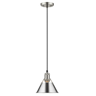 Buy pewter-with-chrome-glass Orwell Outdoor (Damp) Pendant by Golden