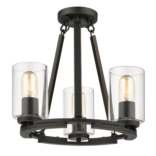 Monroe Semi-Flush Mount Ceiling Light by Golden