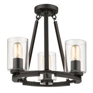 Monroe Semi Flush Mount Light by Golden