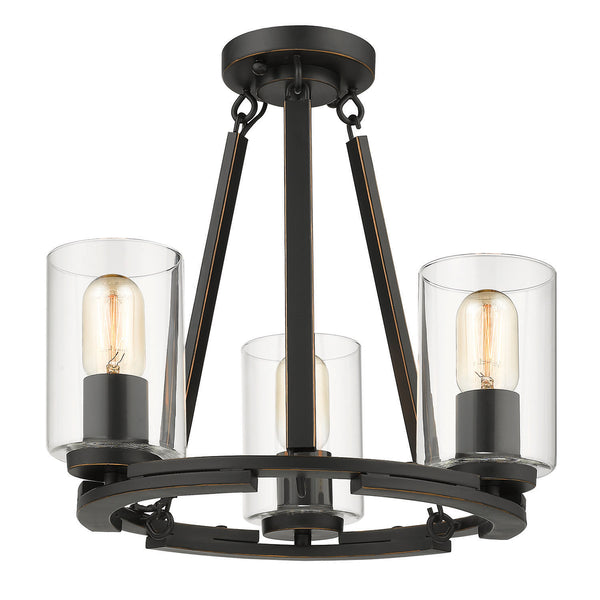 Monroe Semi Flush Mount Light by Golden