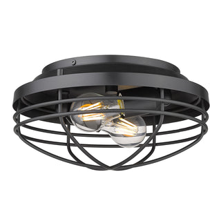 Buy matte-black Seaport Outdoor (Damp) Flush Mount Light by Golden