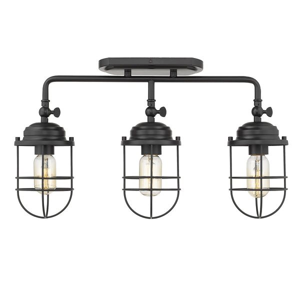 Seaport Outdoor (Damp) Semi-Flush Mount Ceiling Light by Golden