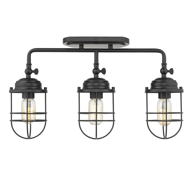 Seaport Outdoor (Damp) Semi-Flush Mount Ceiling Light by Golden