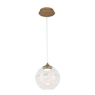 Buy aged-brass-and-clear-shade Bistro Pendant by W.A.C. Lighting
