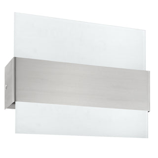 Buy matte-nickel-with-matte-nickel-glass-and-frosted-shade Nikita Sconce by Eglo USA