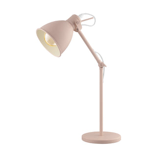 Buy pastel-apricot-with-pastel-apricot-glass Priddy Table Lamp by Eglo USA