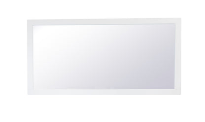 Aqua Mirror by Elegant Lighting – Size: 72.00"L x 1.00"W x 36.00"H – Finish: White – Elegant Lighting-VM27236WH