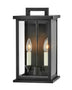 Black with Clear Beveled Glass and Clear Shade